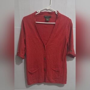 Eddie Bauer Maroon  Button Up Cardigan Size M Women's
